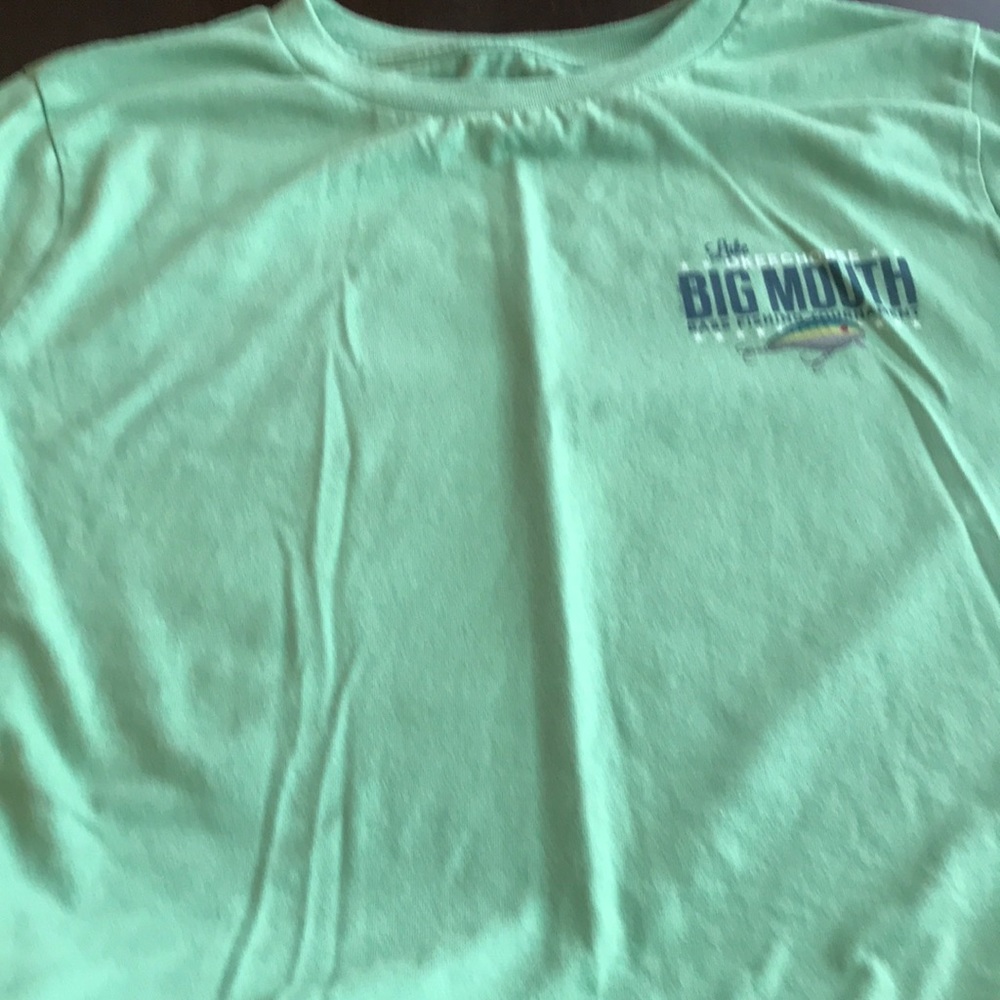 Youth XL short sleeve green j khaki fishing shirt